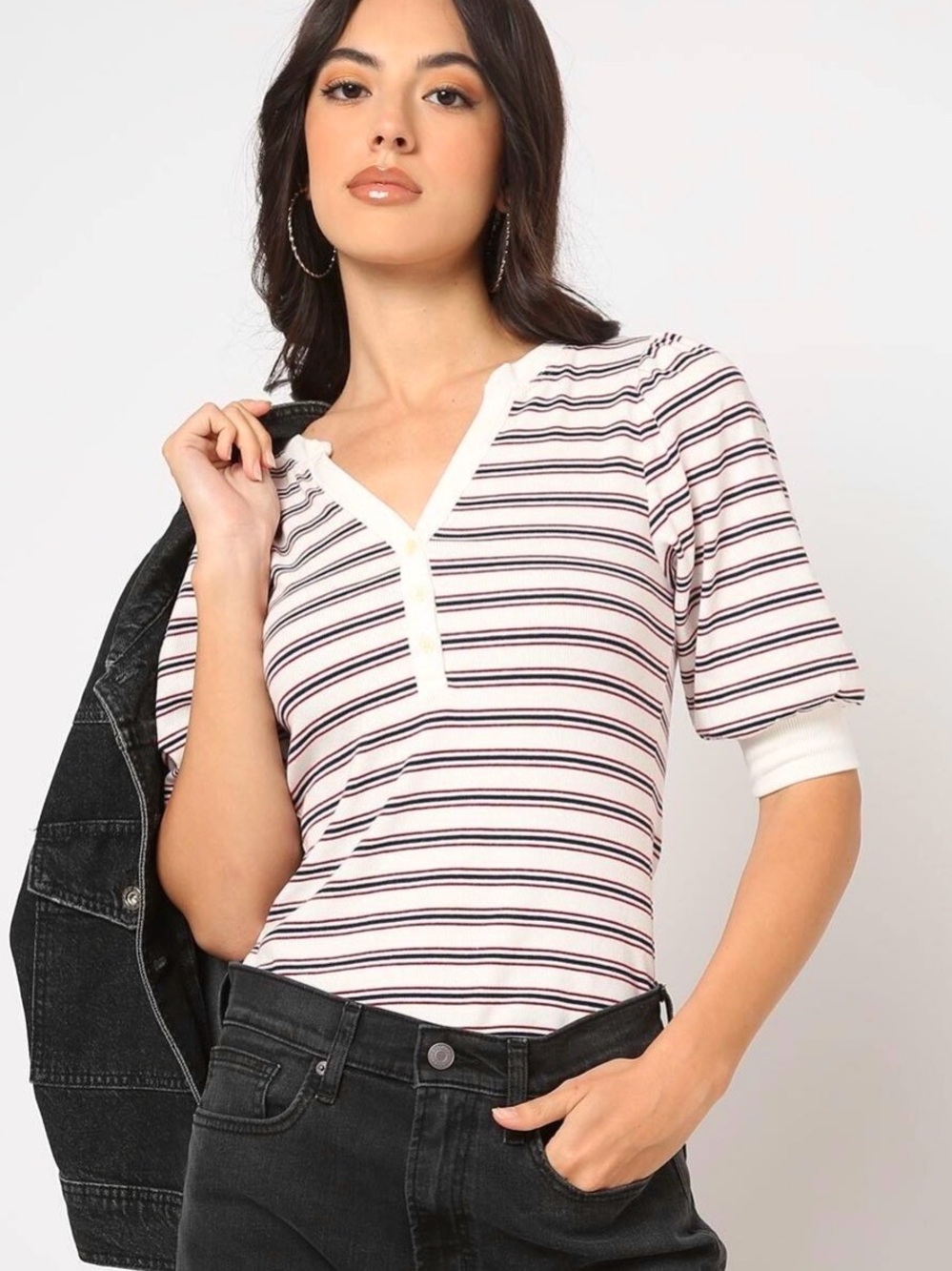 Striped Henley Top